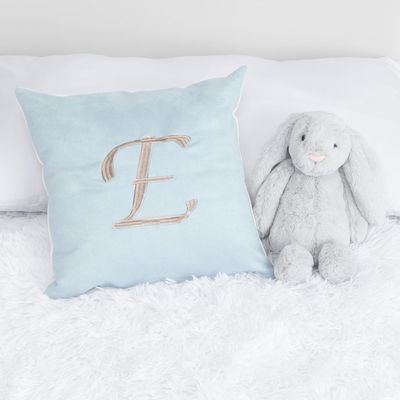 Embroidered Initial Pillow